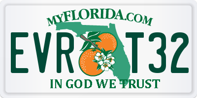FL license plate EVRT32