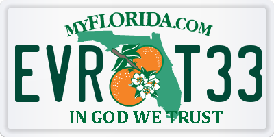 FL license plate EVRT33