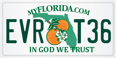 FL license plate EVRT36