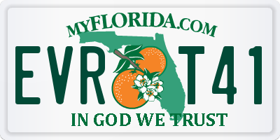 FL license plate EVRT41