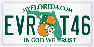 FL license plate EVRT46