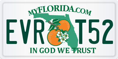 FL license plate EVRT52