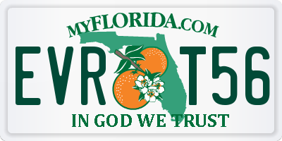 FL license plate EVRT56
