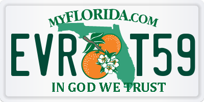 FL license plate EVRT59