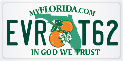 FL license plate EVRT62