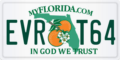 FL license plate EVRT64