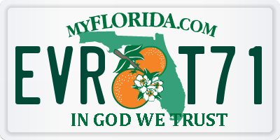 FL license plate EVRT71