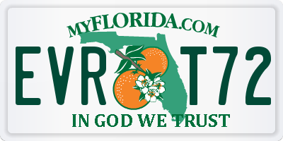 FL license plate EVRT72