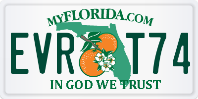FL license plate EVRT74