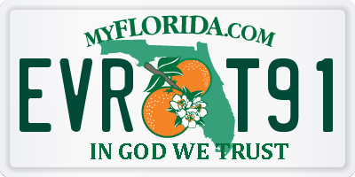 FL license plate EVRT91