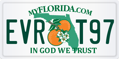 FL license plate EVRT97