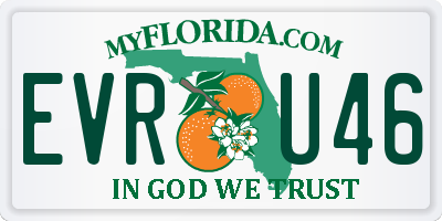 FL license plate EVRU46