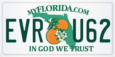 FL license plate EVRU62