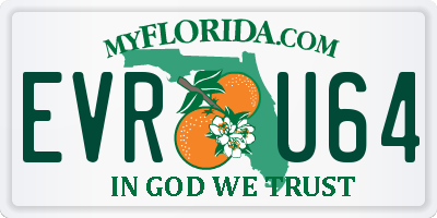 FL license plate EVRU64