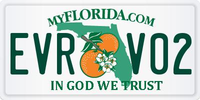 FL license plate EVRV02