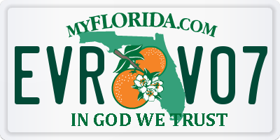 FL license plate EVRV07