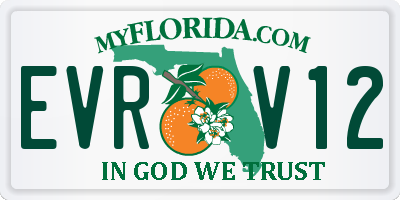 FL license plate EVRV12