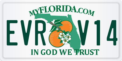 FL license plate EVRV14