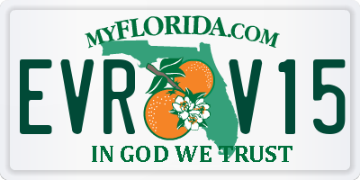 FL license plate EVRV15