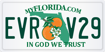 FL license plate EVRV29