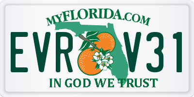 FL license plate EVRV31