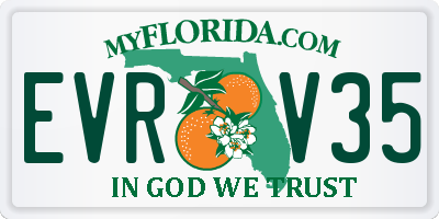 FL license plate EVRV35