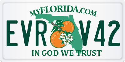 FL license plate EVRV42