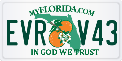 FL license plate EVRV43