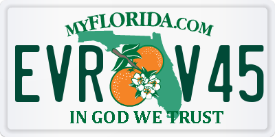 FL license plate EVRV45