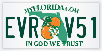 FL license plate EVRV51
