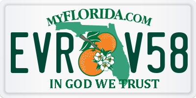 FL license plate EVRV58