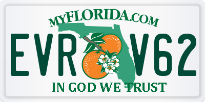 FL license plate EVRV62