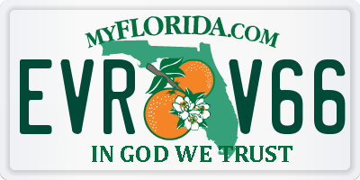 FL license plate EVRV66