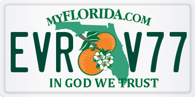 FL license plate EVRV77