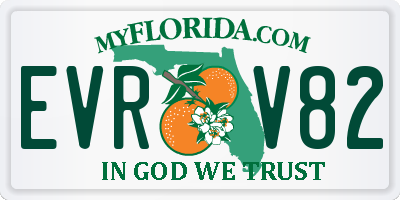FL license plate EVRV82