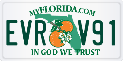 FL license plate EVRV91
