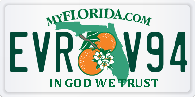 FL license plate EVRV94