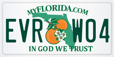 FL license plate EVRW04
