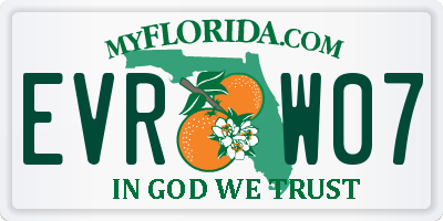 FL license plate EVRW07