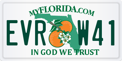 FL license plate EVRW41
