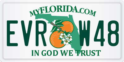 FL license plate EVRW48