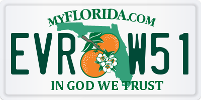 FL license plate EVRW51