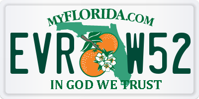 FL license plate EVRW52