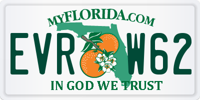 FL license plate EVRW62