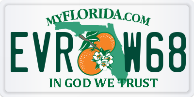 FL license plate EVRW68