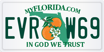 FL license plate EVRW69