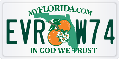 FL license plate EVRW74