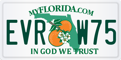 FL license plate EVRW75