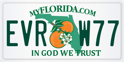 FL license plate EVRW77