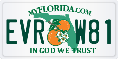 FL license plate EVRW81